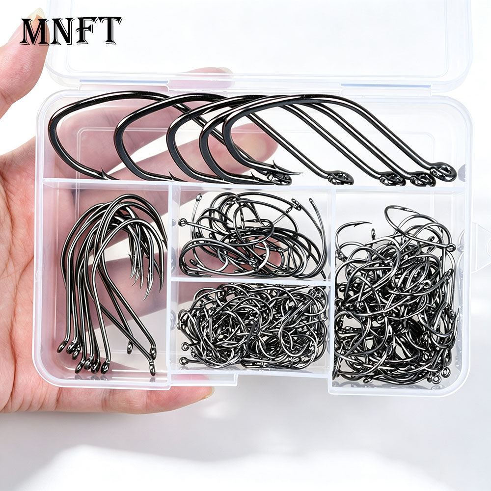 Fishing Hook Circle - 200-delige set met verschillende maten weerhaakvormige