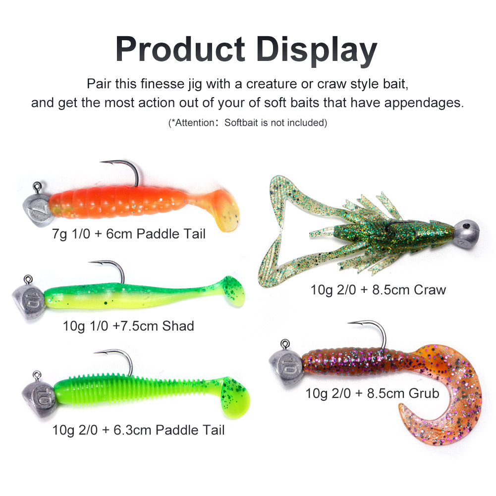 Noeby Jig Head 7G 10G 1/0 2/0  - Fishing Hook Offset recensie en prijs