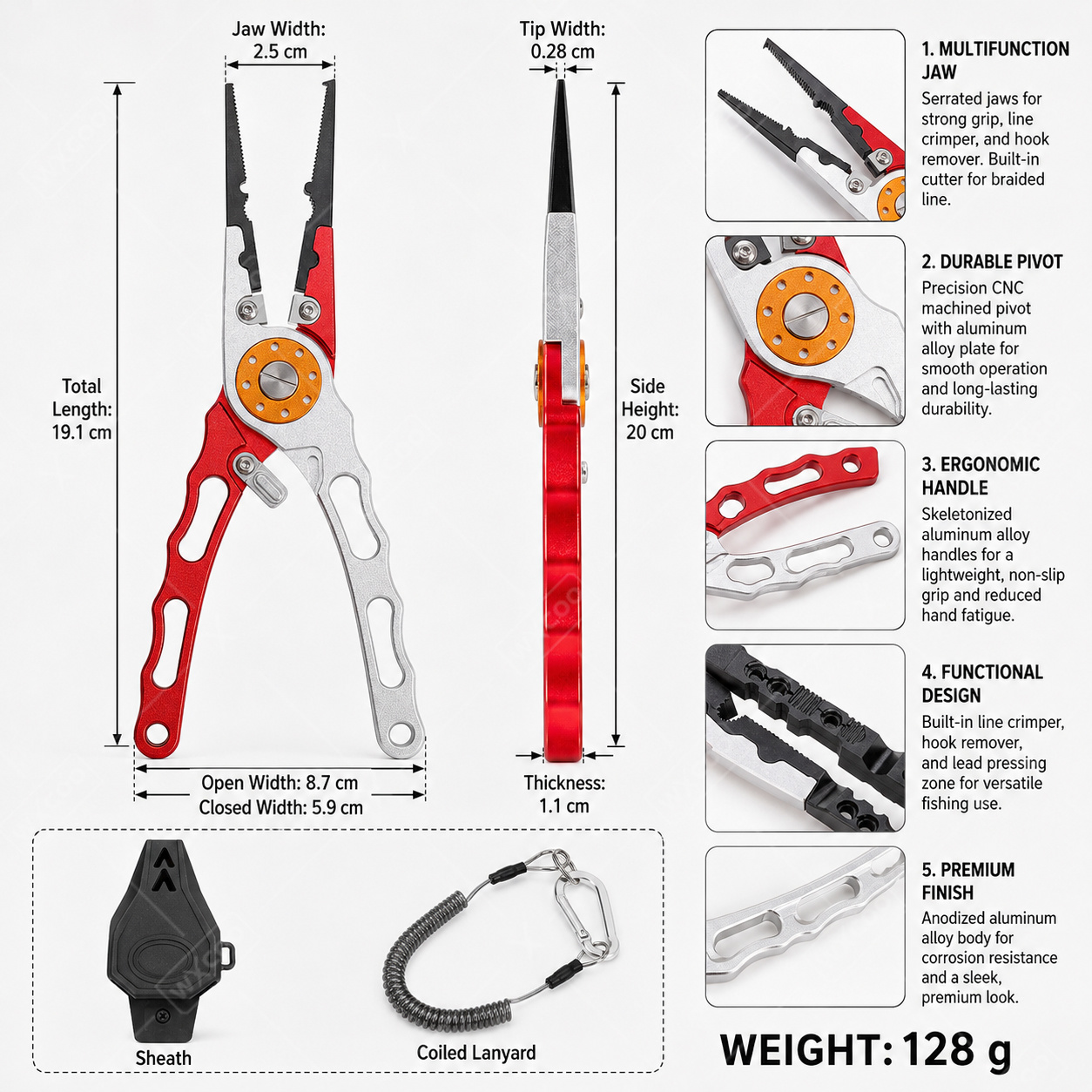 Multifunctionele aluminiumlege - Fishing Hook Remover recensie en prijs